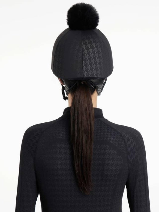 LeMieux Aspen Houndstooth Hat Silk Black
