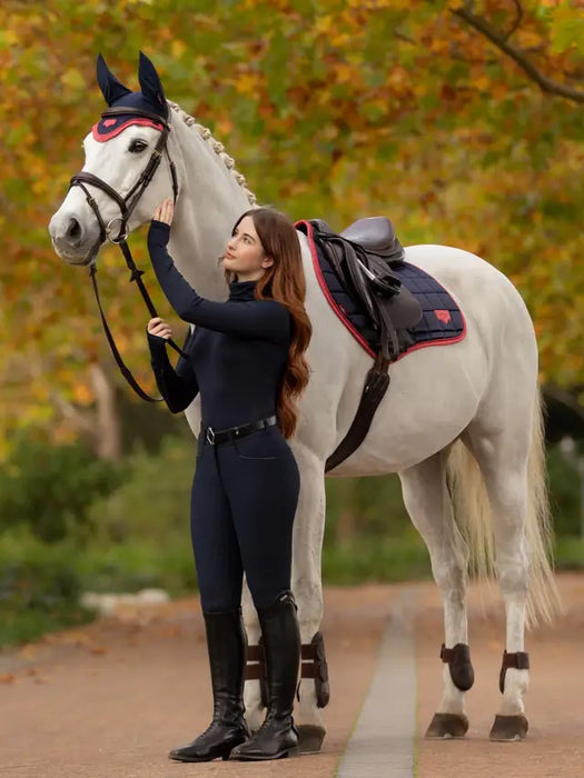 LeMieux Loire Close Contact Square Navy & Cranberry