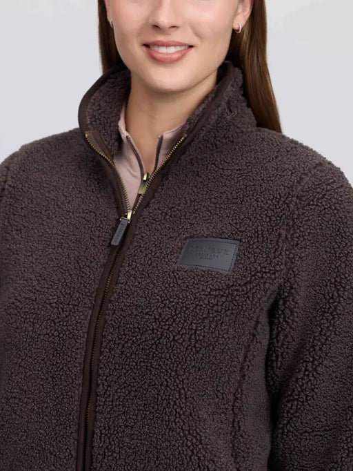 LeMieux Heritage Zip Through Borg Jacket Cocoa