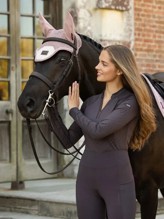LeMieux Heritage Check Long Sleeved Base Layer Cocoa