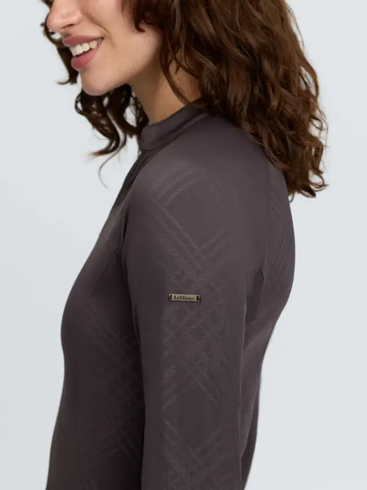 LeMieux Heritage Check Long Sleeved Base Layer Cocoa