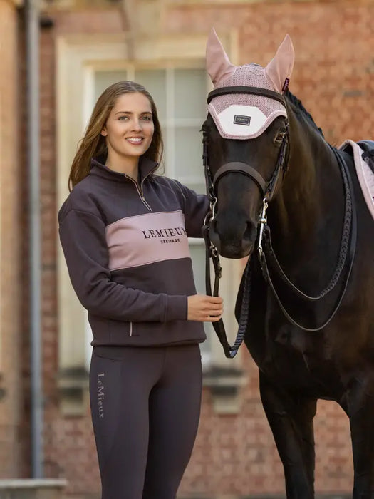 LeMieux Heritage 1/4 Zip Sweatshirt Cocoa