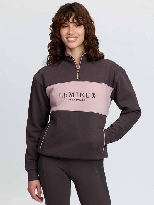 LeMieux Heritage 1/4 Zip Sweatshirt Cocoa