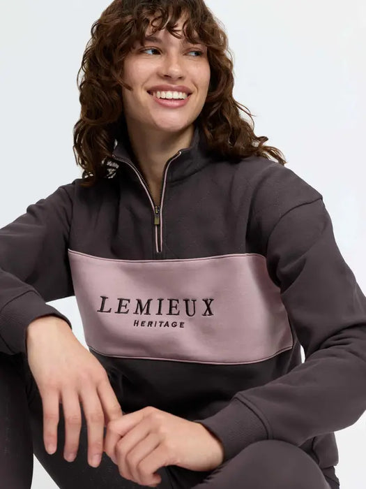 LeMieux Heritage 1/4 Zip Sweatshirt Cocoa