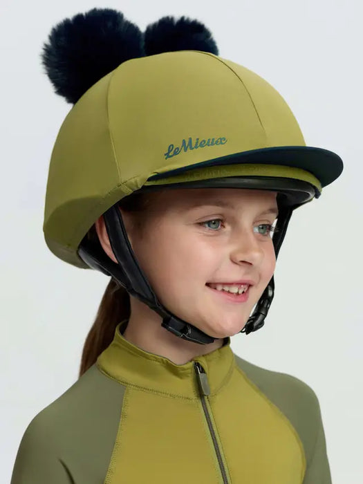 LeMieux Mini Double Pom Hat Silk Gooseberry