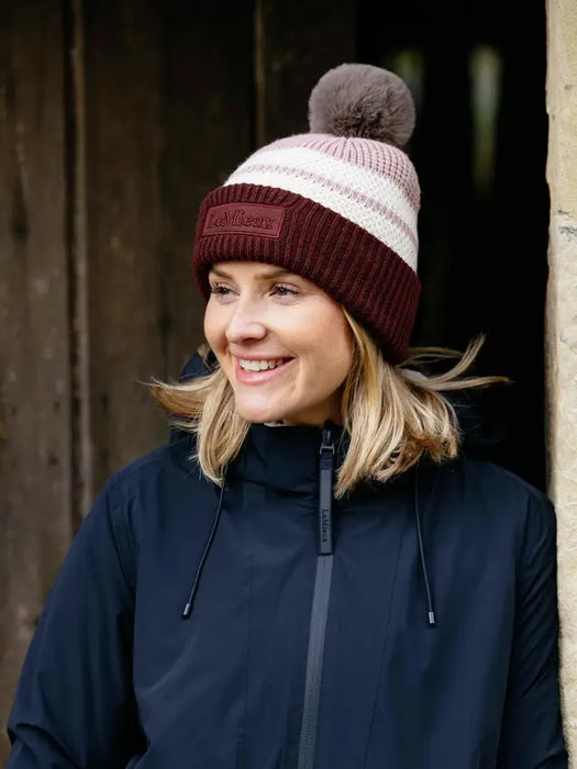 LeMieux x Sealskinz Waterproof Stripe Beanie Dusty Pink