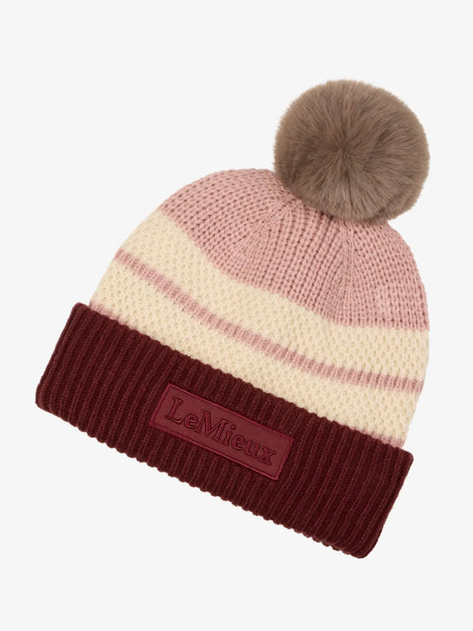LeMieux x Sealskinz Waterproof Stripe Beanie Dusty Pink