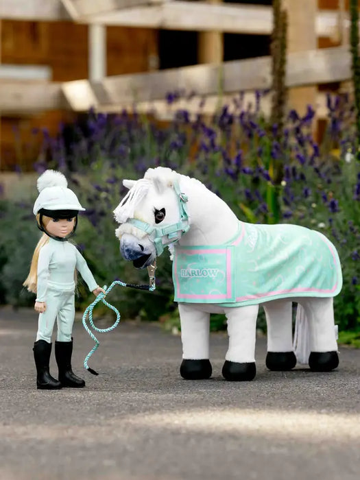 LeMieux Harlow Toy Pony Print Rug Softmint