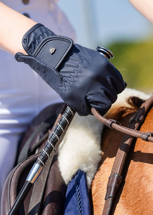 WoofWear Twisted Riding Whip Black & Silver