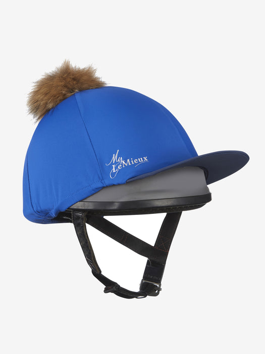 LeMieux Classique Pom Hat Silk Benetton Blue