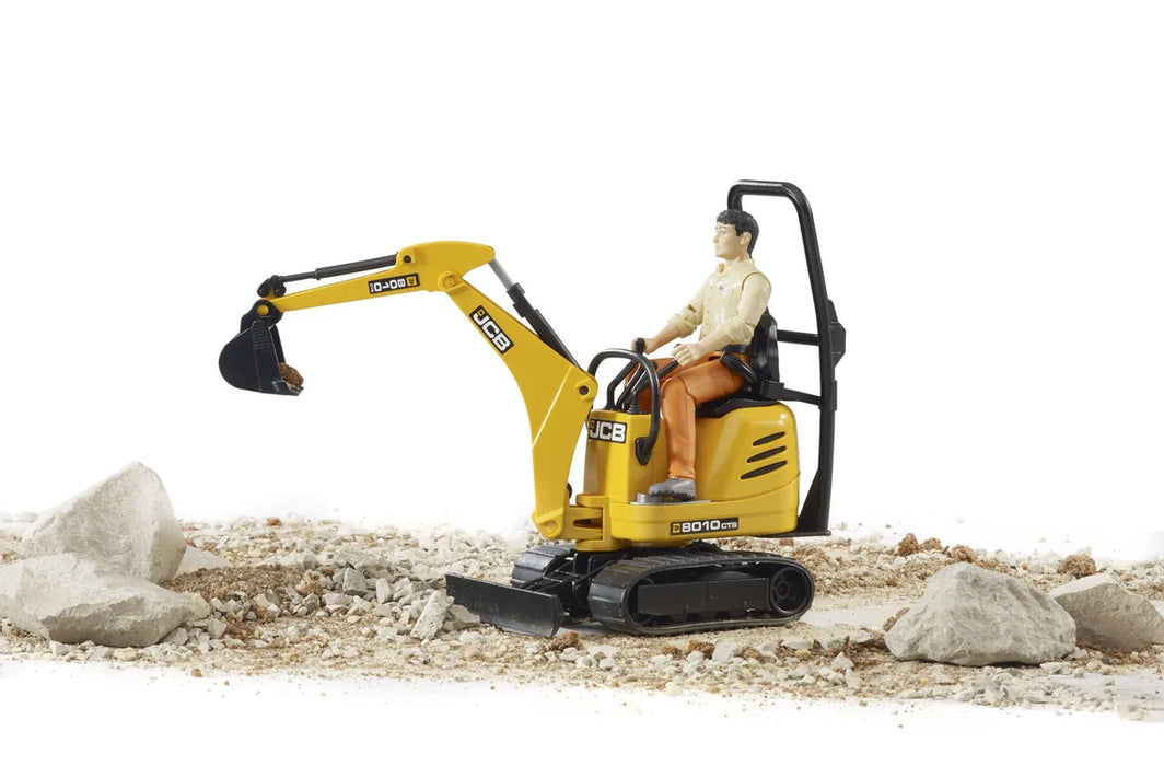JCB Micro Excavator 8010 CTS+construction worker