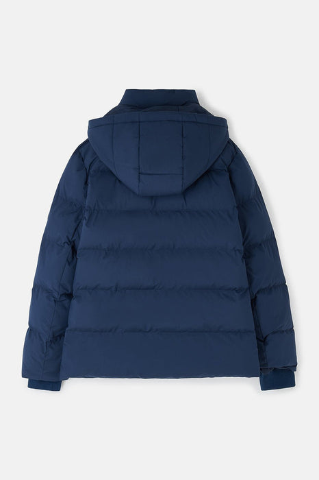 Navy blue puffer coat