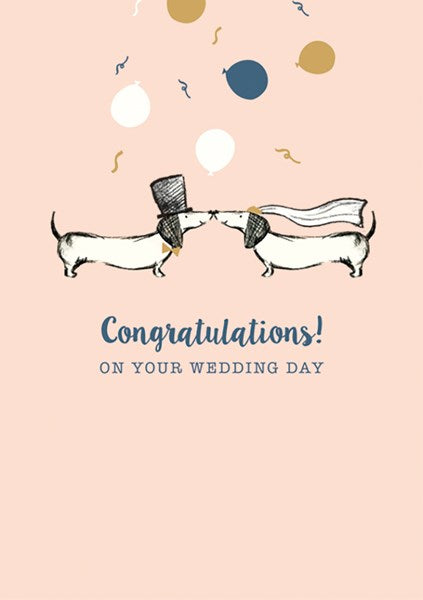 The Art File Congratulations Wedding Day Card
