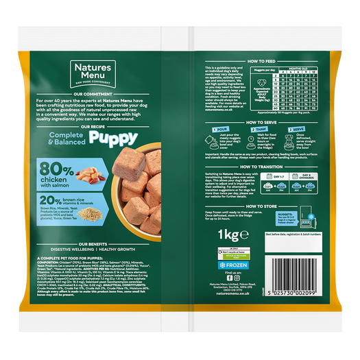 Natures Menu Complete & Balanced Puppy 80/20 80% Chicken With Salmon 1kg