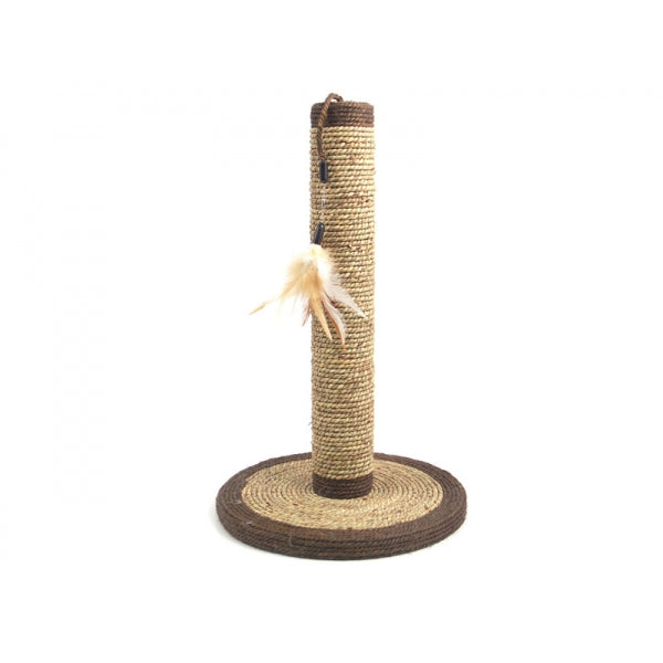 Natural Seagrass Feather Scratch Post 49cm