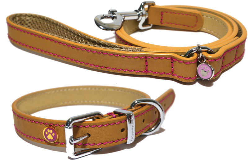 Rosewood Luxury Leather Collar Tan