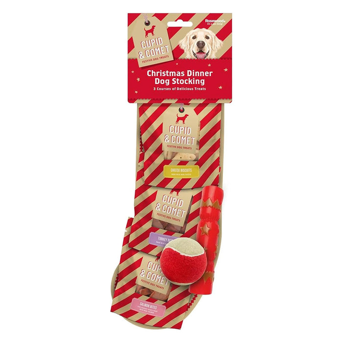 Rosewood Xmas Dinner Dog Stocking
