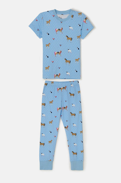 Lighthouse Girls Pyjamas Blue Animal