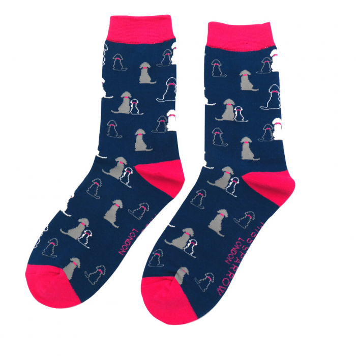 Miss Sparrow Retriever Socks Navy