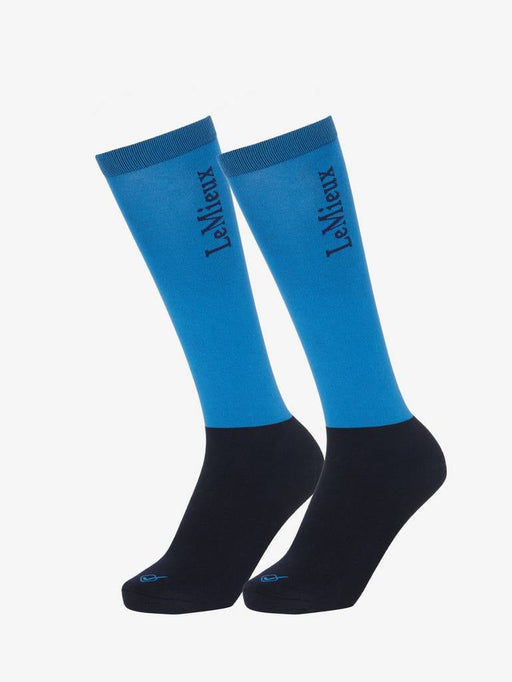 LeMieux Competition Sock Benetton Blue 2 Pk