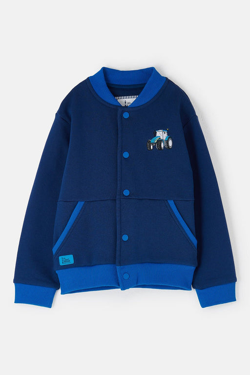Blue jacket with a small design 