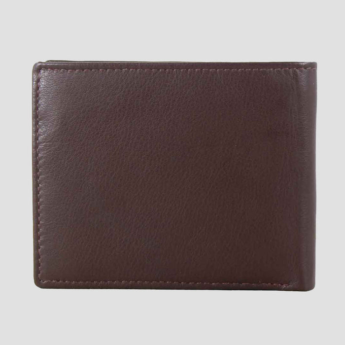 Sunny Leather Wallet With Coin Pocket Brown