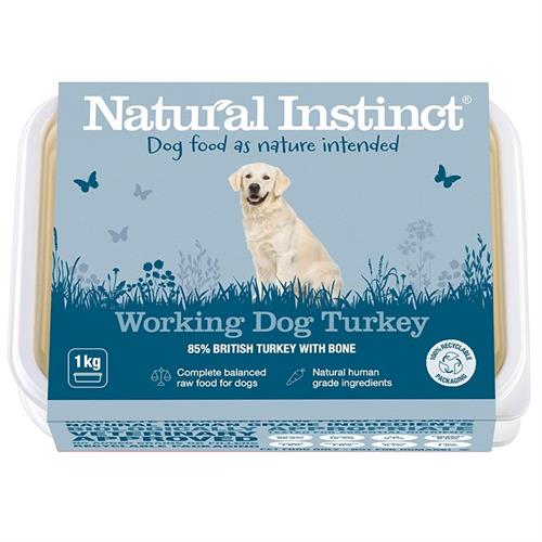 Natural Instinct Raw Turkey Working Dog Food 1kg