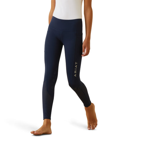 Ariat EOS Navy Riding Tights Youth Knee Patch