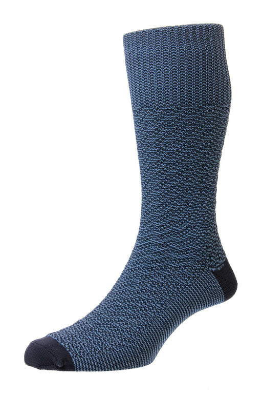 HJ Socks Blue Jacquard Sock Indestructible