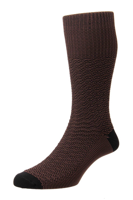 HJ Socks Brown Jacquard Sock Indestructible