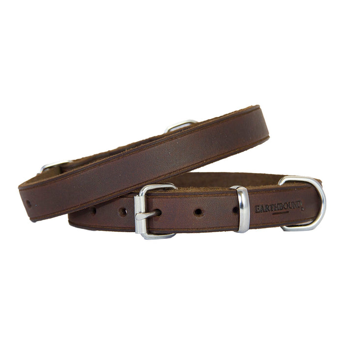 Earthbound Soft Leather Dog Collar Brown