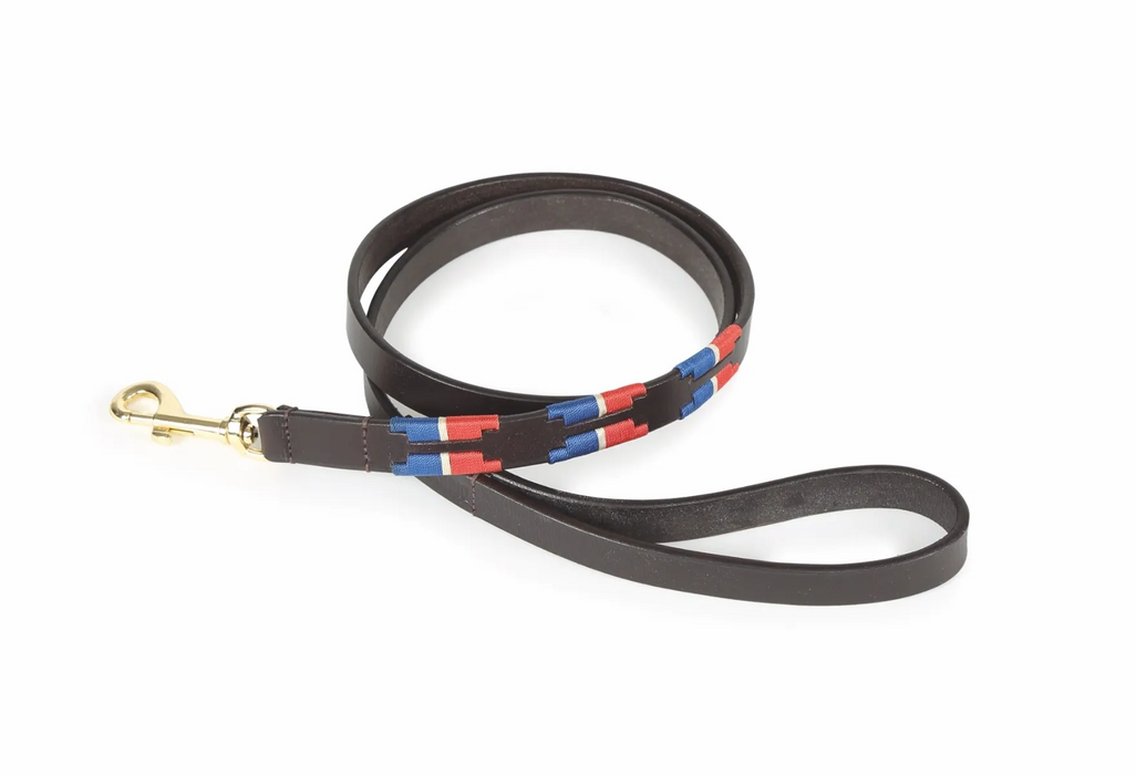 Digby & Fox Polo Dog Lead Red & Navy
