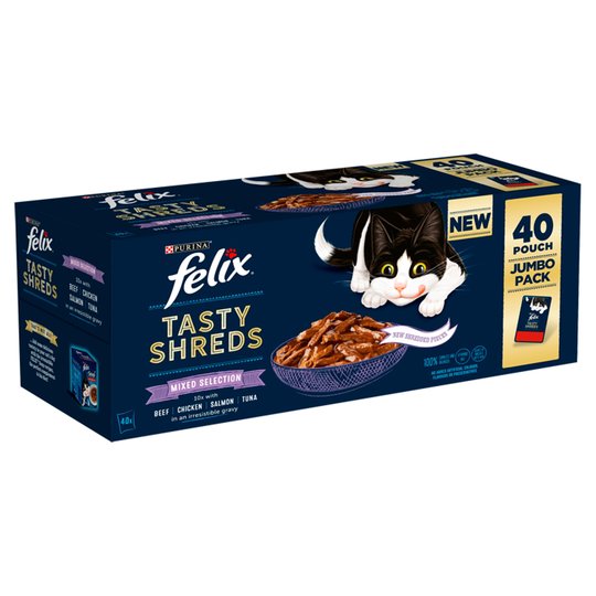 Felix Tasty Shreds Mixed Selection 40x80g