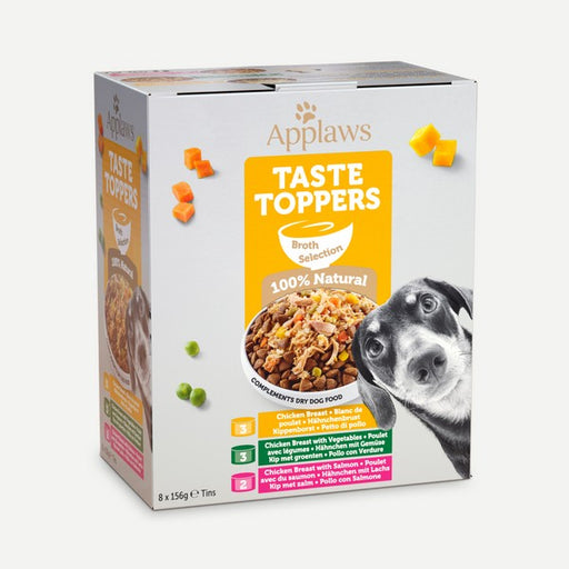 Applaws Taste Toppers Selection Broth 8x156g Pouches