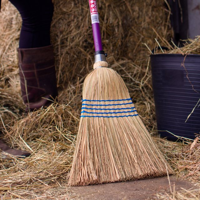 Standard Corn Broom Natural Handle