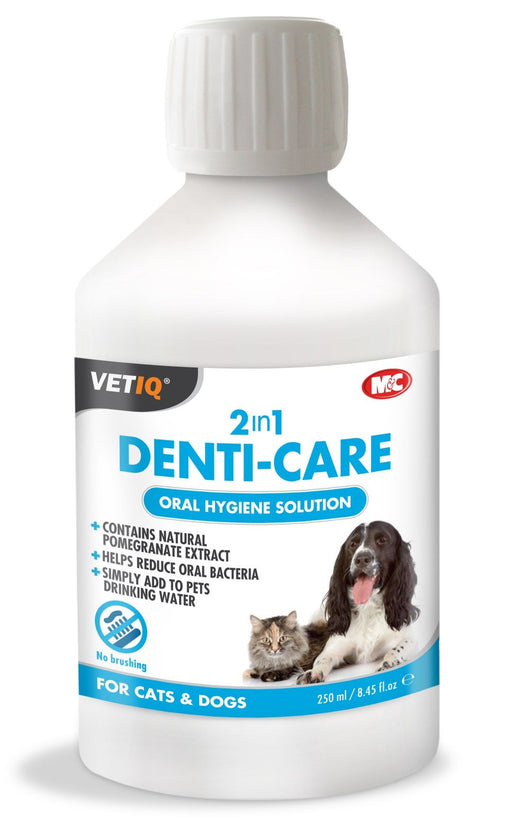 M&C VetIQ 2in1 Denti-Care Oral Hygiene Solution 250ml