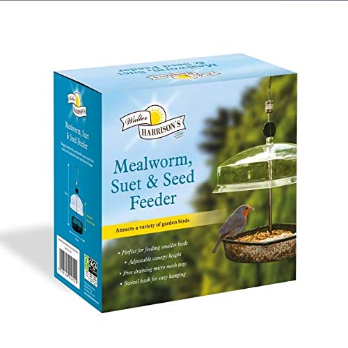 Harrisons Hanging Mealworm Bird Feeder with Canopy