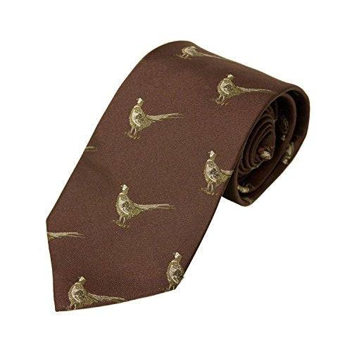 Bisley Silk Tie - Burgundy Pheasant 16