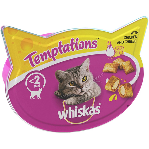 WhiskasÃ‚Â® Temptation Chicken & Cheese Cat Treats 60g