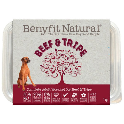 Benyfit Frozen Beef & Tripe Complete Adult Raw Working Dog Food