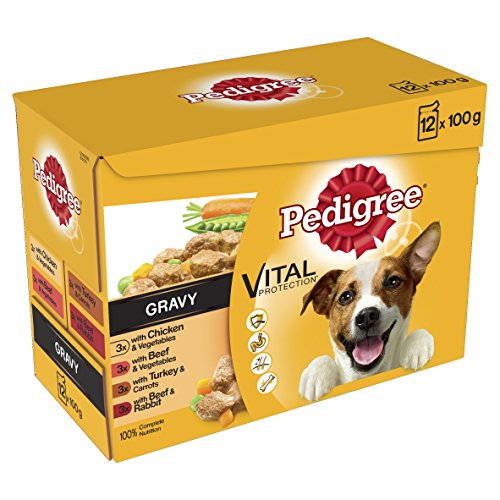 Pedigree Adult Dog Pouch Chunks In Gravy 12x100g Pouches
