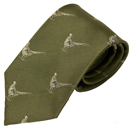 Bisley Silk Tie - Green Pheasant 17