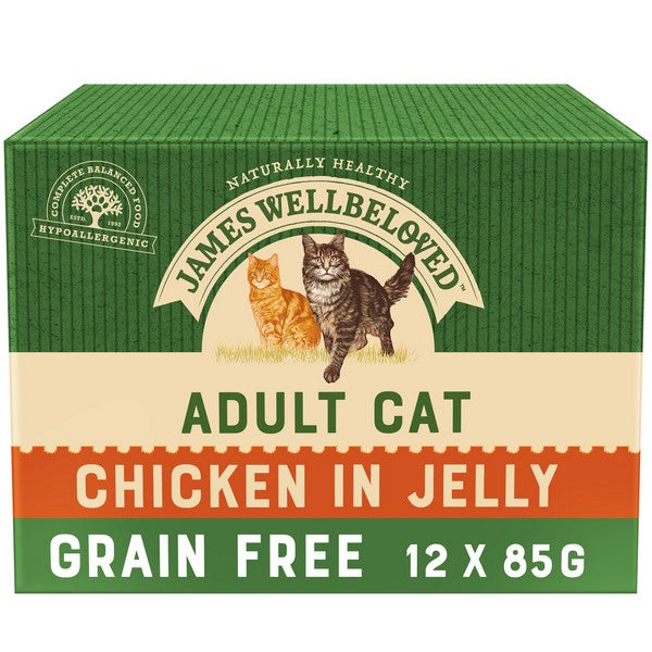 James Wellbeloved Grain Free Adult Cat Chicken Pouches