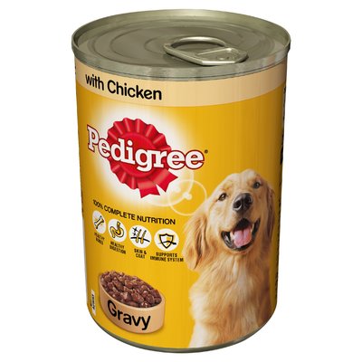 Pedigree Chum Adult Dog Chicken Chunks In Gravy 12x400g Tins