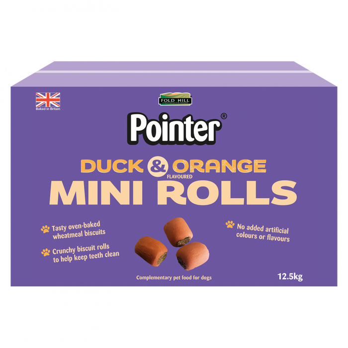 Pointer Duck & Orange Mini Rolls 12.5kg