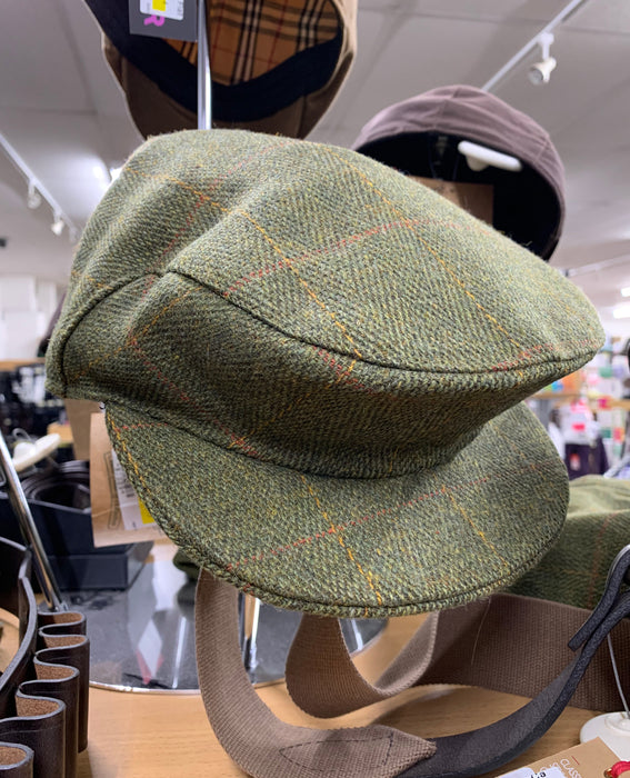 Mens Tweed Cap Dark Green