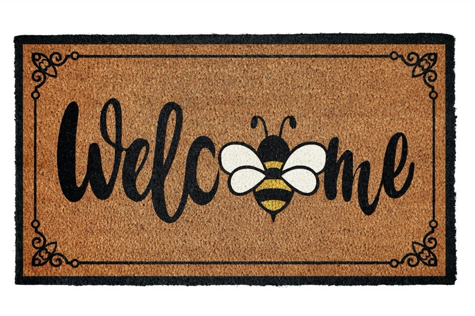 Welcome Bee Door Mat 40x70cm