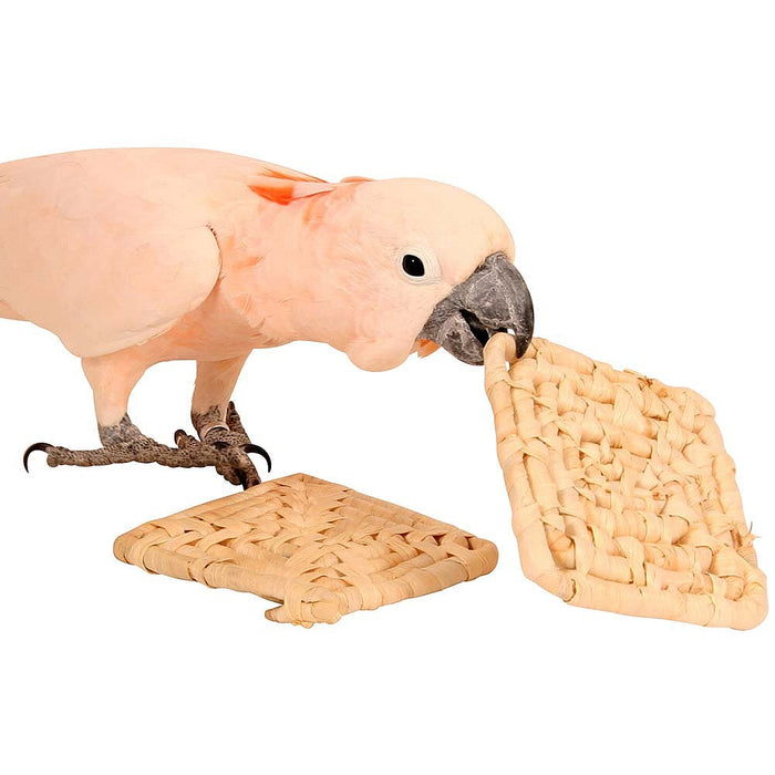 Natural Maize Mat Parrot Toy
