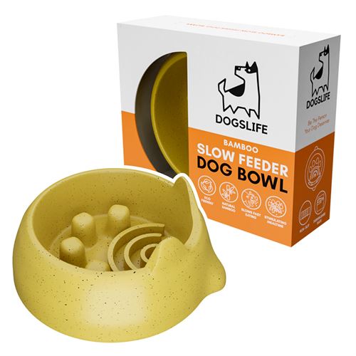 Dogslife Bamboo Dog Bowl Slow Feeder
