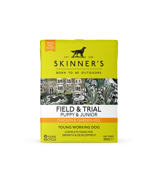 Skinners Field & Trial Puppy & Junior Chicken & Veg 390g Carton